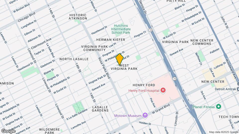 1628 Virginia Park St Map and Location Details