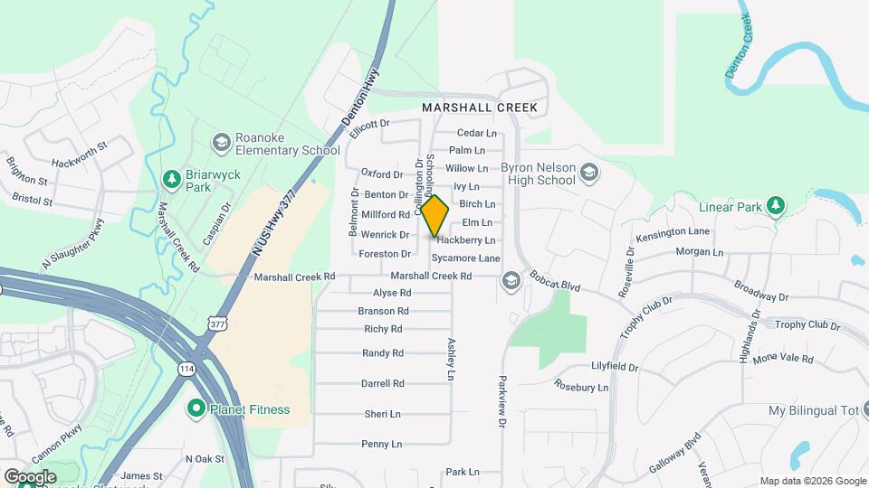 100 Hackberry Ln Map and Location Details