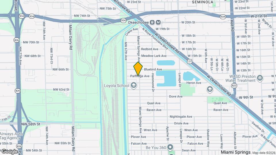 1380 Miami Springs Ave Map and Location Details