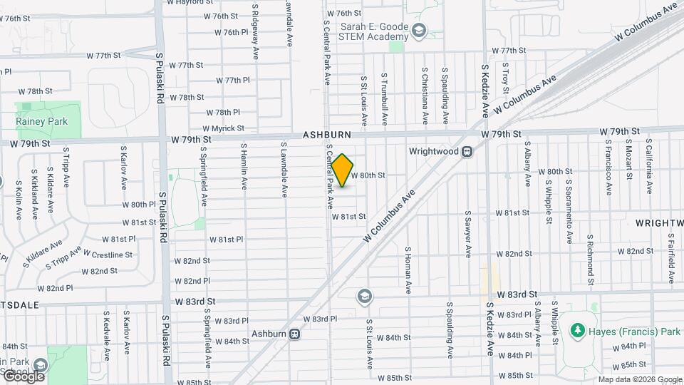 3536 W 80th Pl Mapa y Detalles de la Ubicación