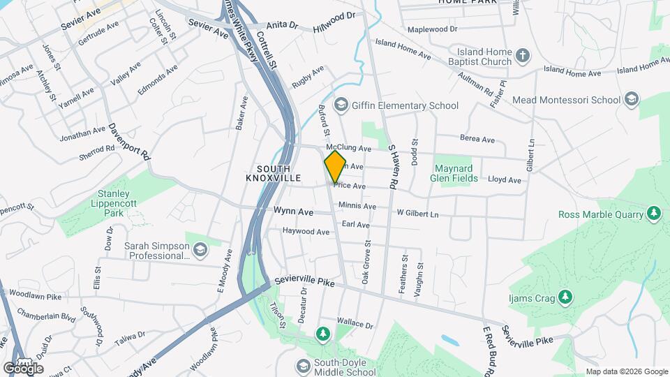 3206 Sevier Ave Map and Location Details