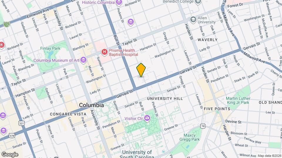 1221 Pickens St Map and Location Details