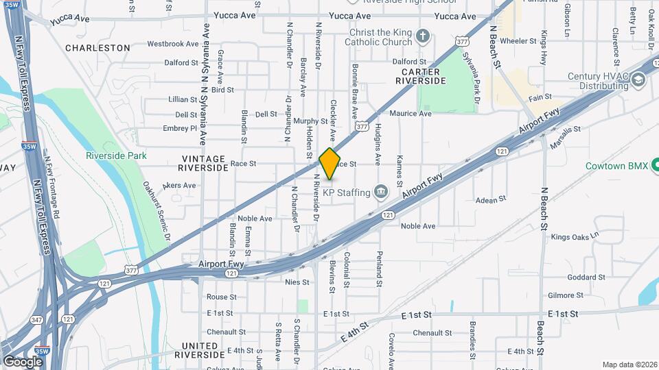 601 Blevins St Map and Location Details