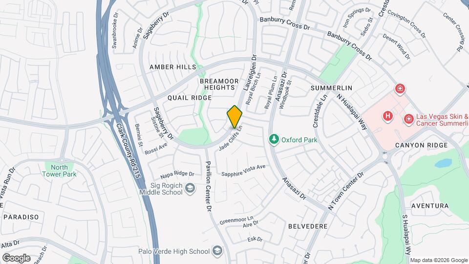 625 Jade Cliffs Ln Map and Location Details