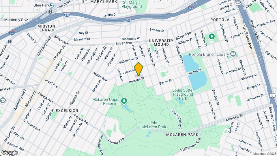 1736 Burrows St, Unit 1 Map and Location Details