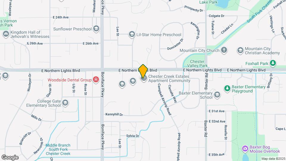 Chester Creek Estates Map and Location Details