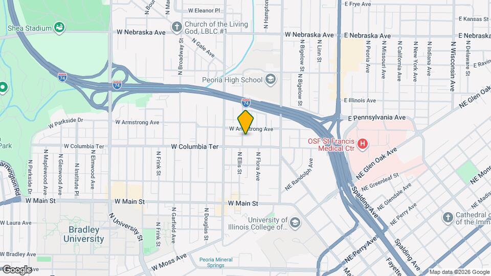 1312 N Ellis St Map and Location Details