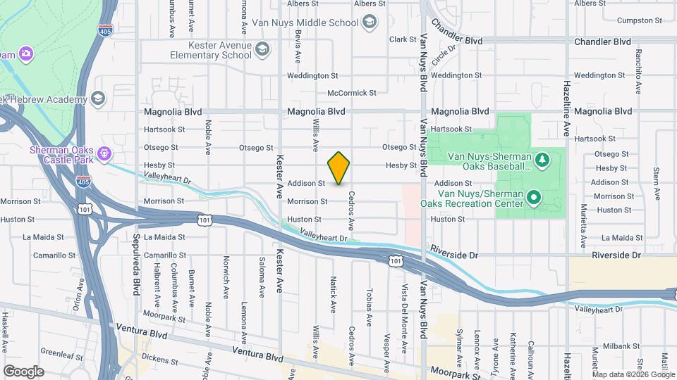 14722 Addison St Map and Location Details