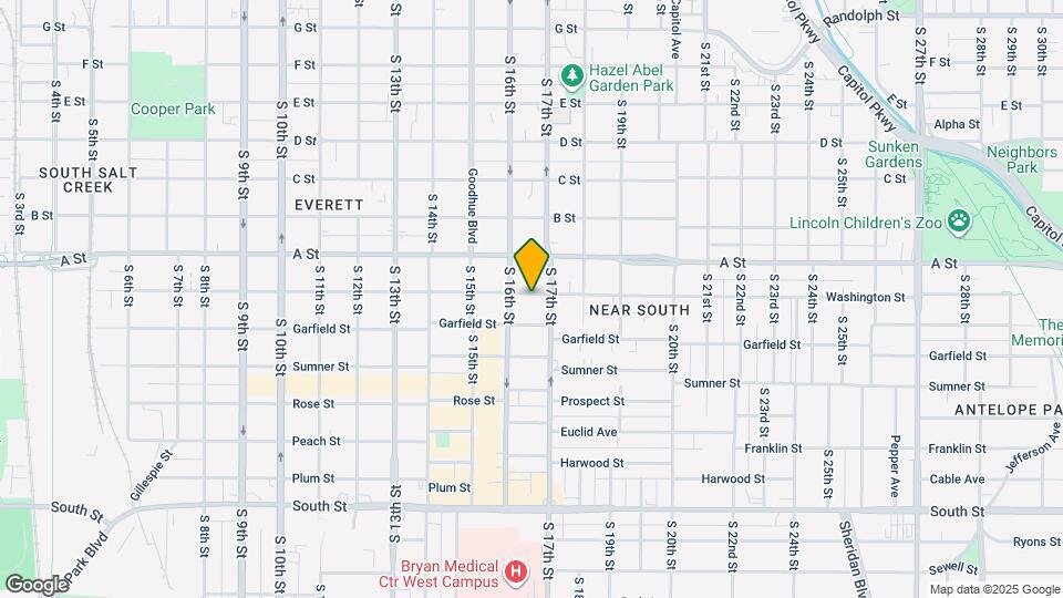 1629 Washington St Map and Location Details