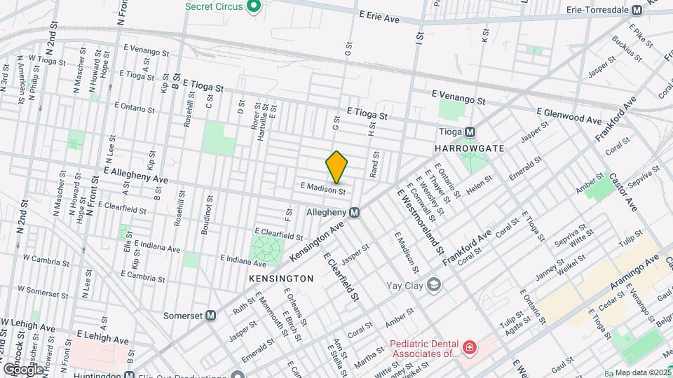 825 E Madison St Map and Location Details