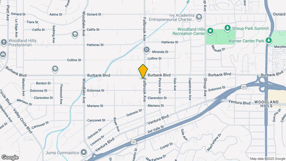 5543 Fallbrook Ave Map and Location Details