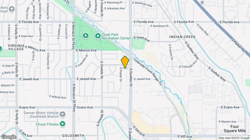 1837 S Poplar Ct Mapa y Detalles de la Ubicación