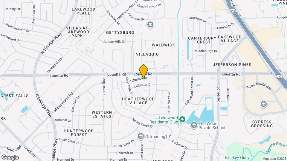 11835 Hillbrook Dr Map and Location Details