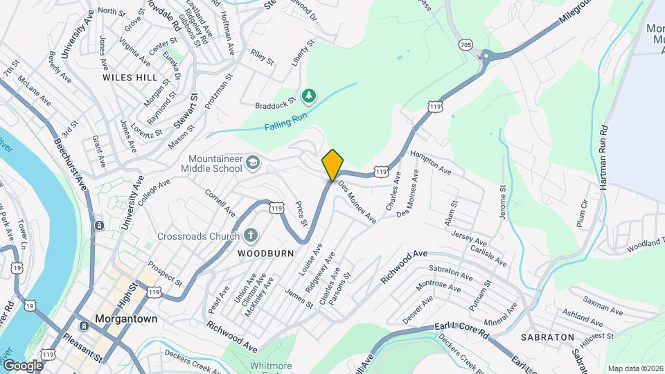 1134 Willey St Map and Location Details