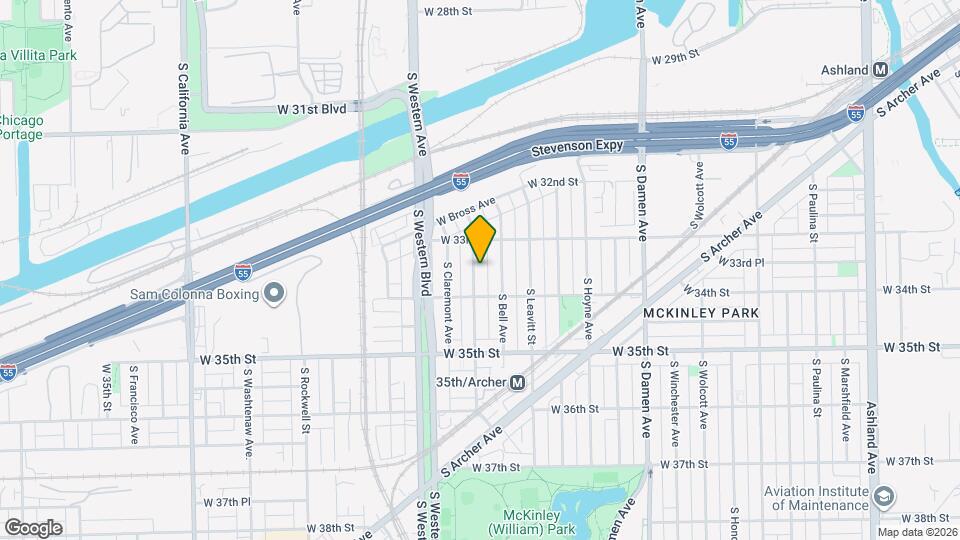 3329 S Oakley Ave Map and Location Details