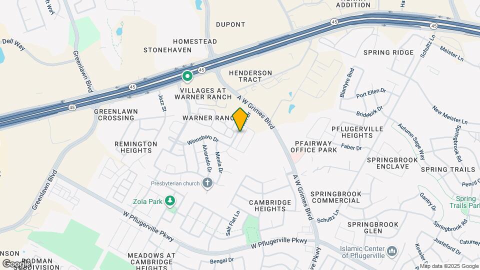 1825 Bonham Ln Map and Location Details