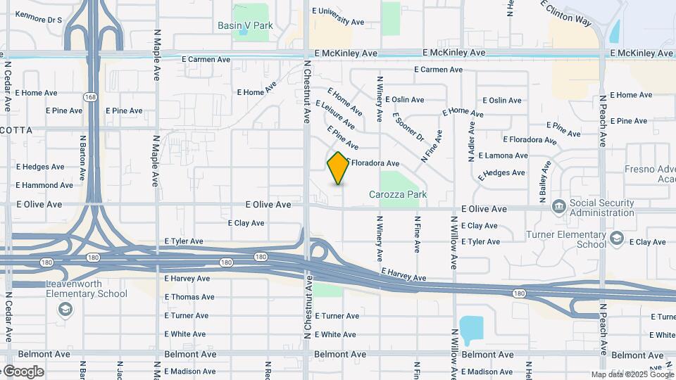 1251 N Garden Ave Map and Location Details