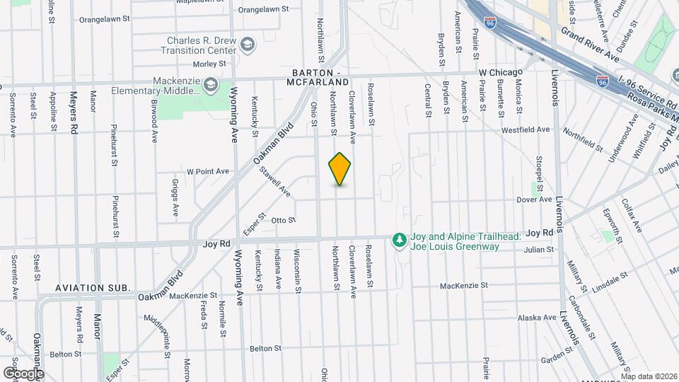 9022 Northlawn St Map and Location Details