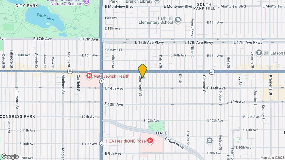 1450 Clermont St Map and Location Details