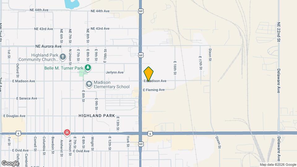 1421 E Madison Ave Map and Location Details