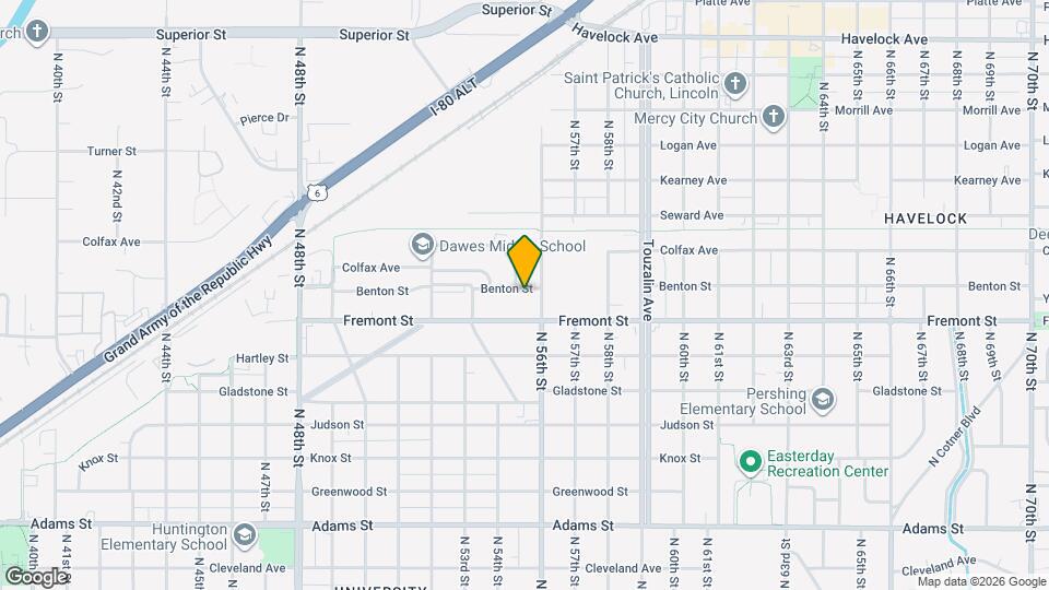 5501 Benton St Map and Location Details