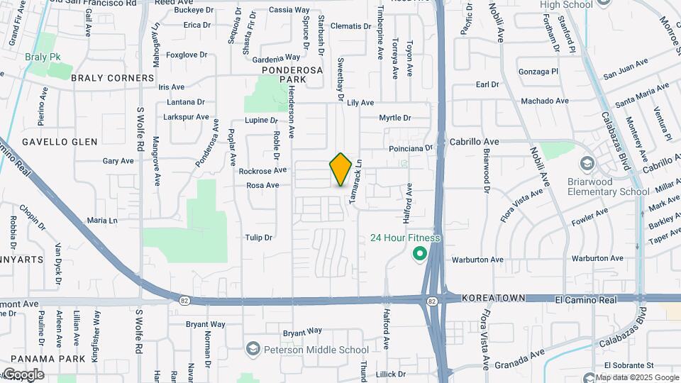 929 Tamarack Ln Map and Location Details