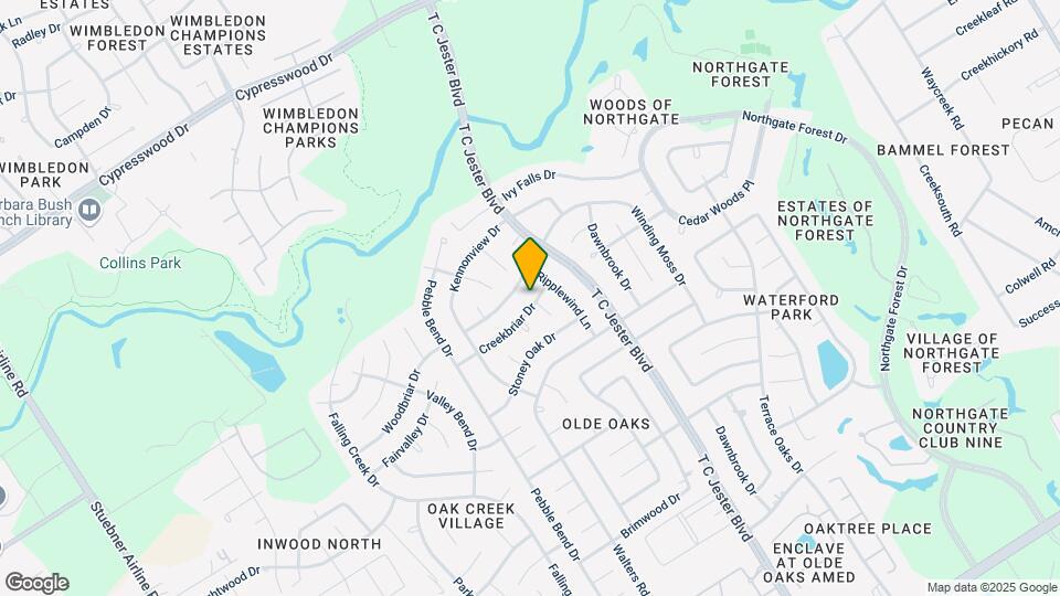 3414 Creekbriar Dr Map and Location Details