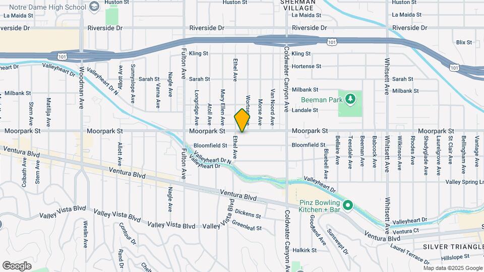 13046 Moorpark St Mapa y Detalles de la Ubicación