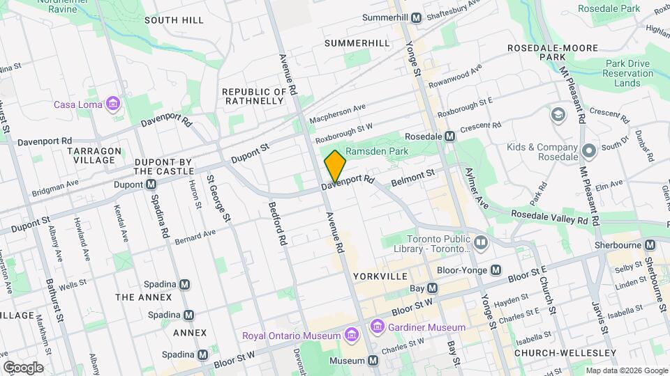 225 Davenport Rd Map and Location Details