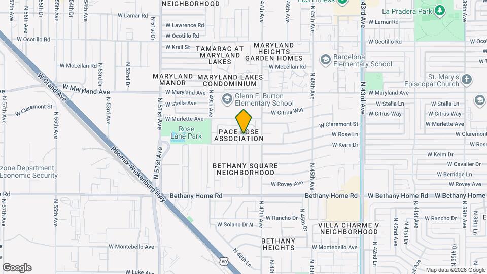 4744 W Rose Ln Map and Location Details