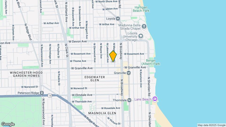 6214 N Magnolia Ave Map and Location Details