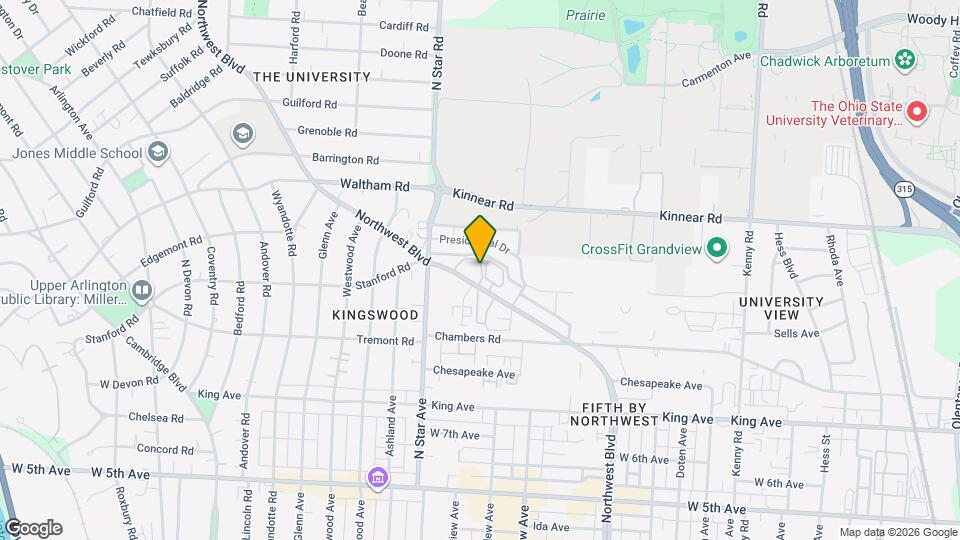 1860 Northwest Blvd, Unit D Map and Location Details