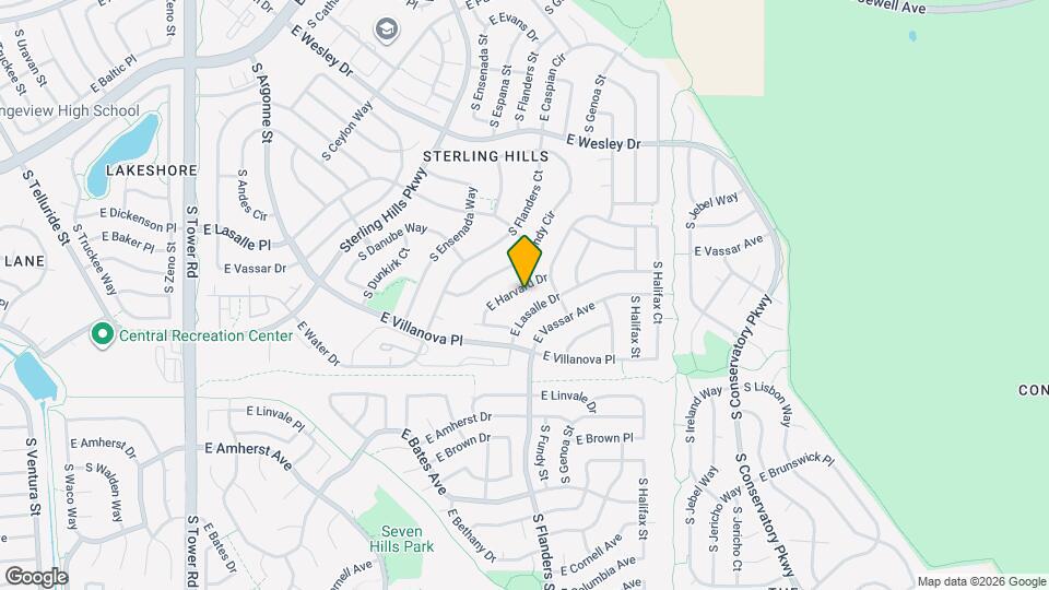 19714 E Harvard Dr Map and Location Details