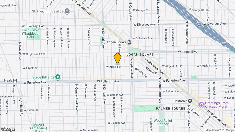 2500 N Sawyer Ave Map and Location Details