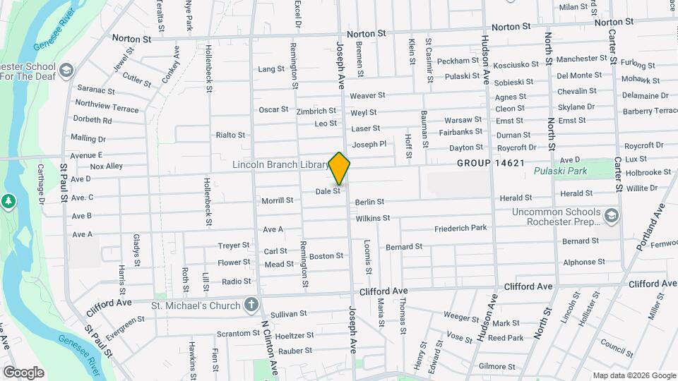 87 Depew St Map and Location Details