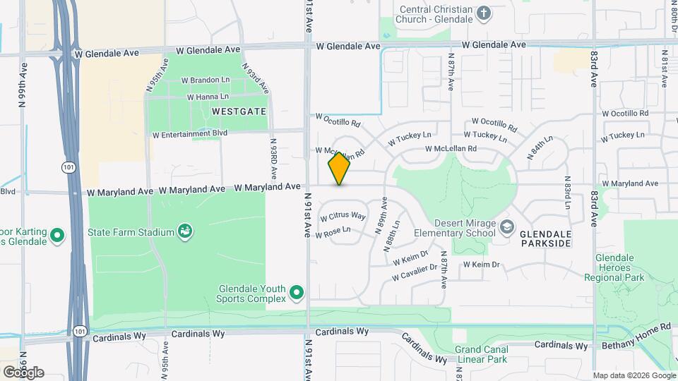 8981 W Maryland Ave Map and Location Details