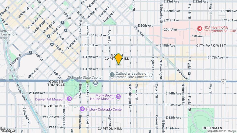 1612 N Pennsylvania St Map and Location Details