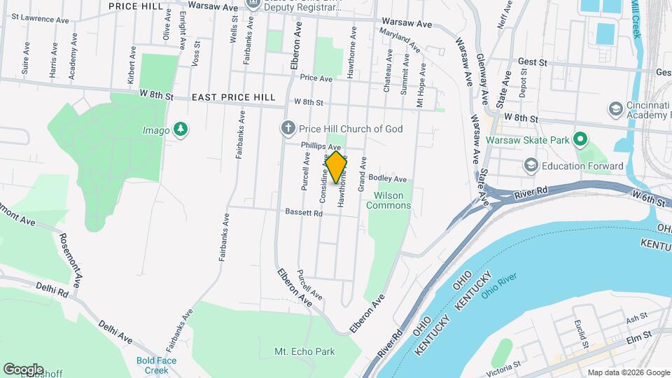 633 Hawthorne Ave Map and Location Details