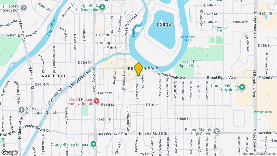 Broad Ripple Apartments Map and Location Details