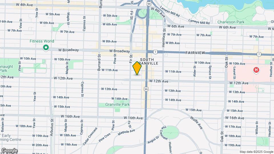 1557 W 12th Ave Map and Location Details