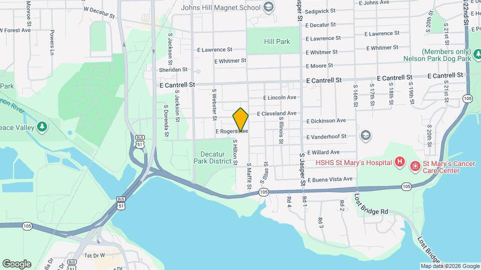 829 E Rogers Ave Mapa y Detalles de la Ubicación