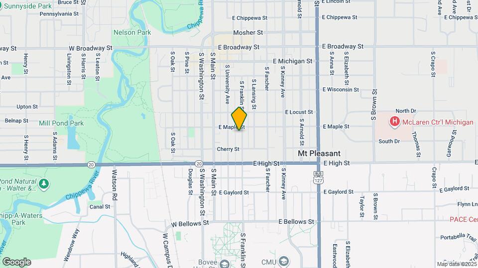 608 S Franklin St Map and Location Details