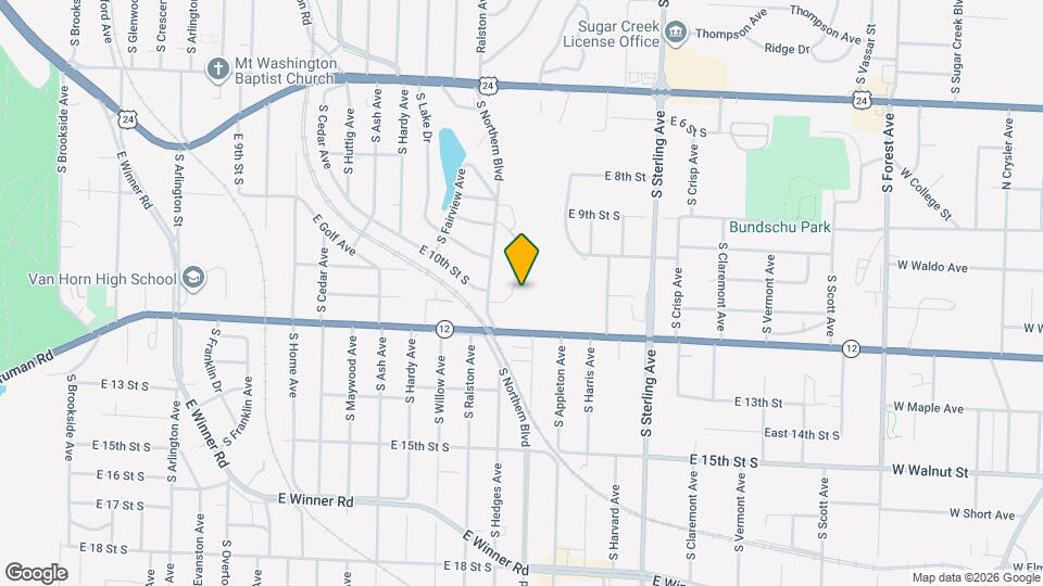 1109 S Appleton Ave Map and Location Details