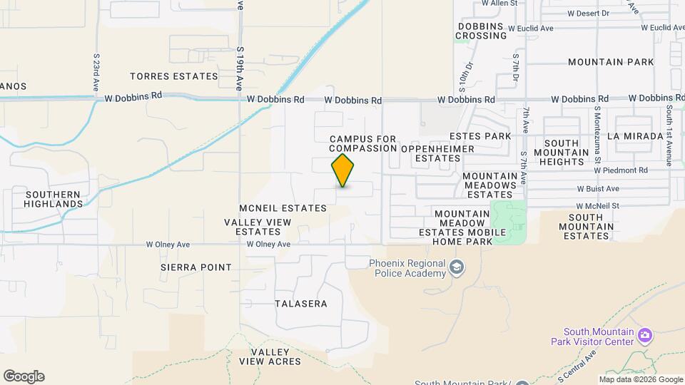 1614 W Corral Rd Map and Location Details