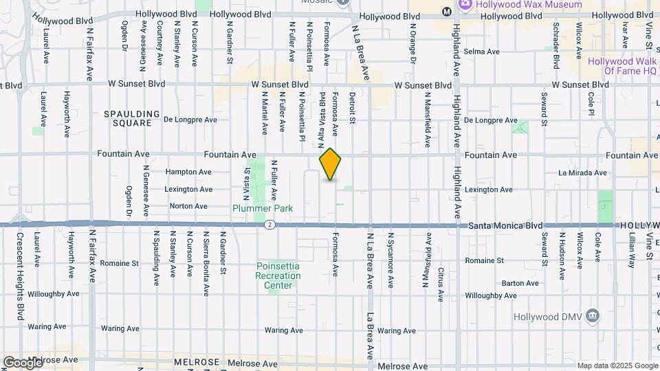 1205 N Formosa Ave Map and Location Details