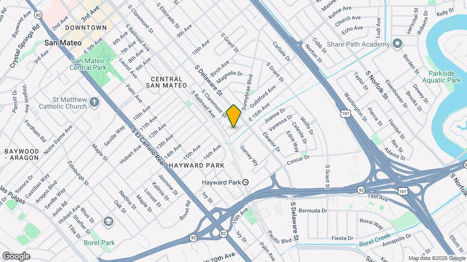 1528 S Claremont St Map and Location Details