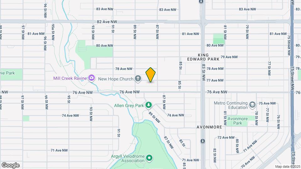 8719 77 Ave NW Map and Location Details