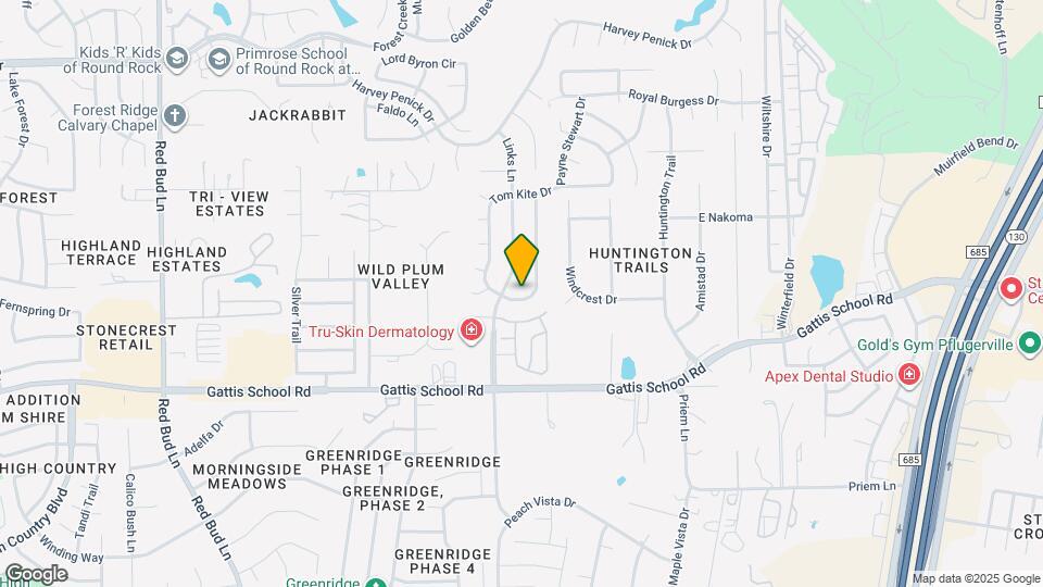 105 Justin Leonard Dr Map and Location Details