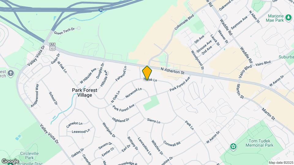 1904 N Oak Ln Map and Location Details