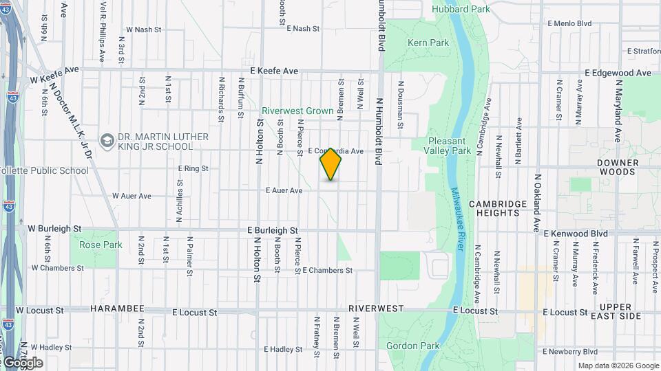 822 E Auer Ave, Unit Second Floor Map and Location Details